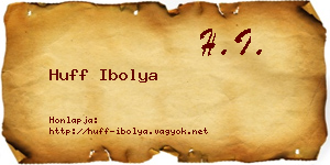 Huff Ibolya névjegykártya