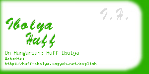 ibolya huff business card